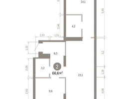 Продается 2-комнатная квартира ЖК Кварталы Драверта, дом 3, 66.57 м², 11580000 рублей
