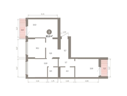 Продается 3-комнатная квартира ЖК Кварталы Драверта, дом 6, 83 м², 12990000 рублей