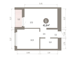 Продается 1-комнатная квартира ЖК Кварталы Драверта, дом 6, 41.86 м², 7570000 рублей