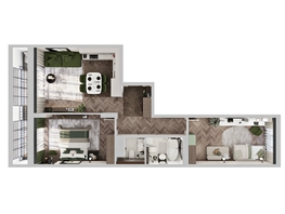 Продается 2-комнатная квартира ЖК Клубный дом на Пушкина, 77.65  м², 19413000 рублей