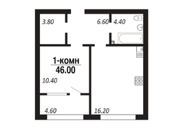 Продается 1-комнатная квартира ЖК ПАРК-квартал «Королёв», дом 4, 46  м², 7360000 рублей