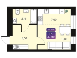 Продается Студия ЖК Северное Сияние Премиум, 33  м&sup2;, 6600000 рублей
