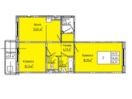 Продается 2-комнатная квартира  Дом на 3-й Любинской, 30/2, 56.91  м&sup2;, 6829200 рублей