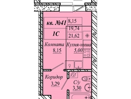 Продается Студия ЖК Семиреченская, дом 3, 21.62  м&sup2;, 4107800 рублей