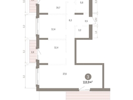 Продается 3-комнатная квартира ЖК Кварталы Драверта, дом 4, 113.93  м&sup2;, 16300000 рублей