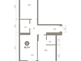 Продается 2-комнатная квартира ЖК Кварталы Драверта, дом 6, 65.73  м&sup2;, 11300000 рублей