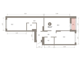 Продается 1-комнатная квартира ЖК Кварталы Драверта, дом 6, 79.46  м&sup2;, 14230000 рублей