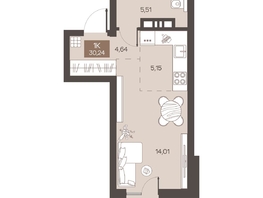 Продается Студия ЖК Заря, дом 1.3, 30.24  м&sup2;, 4890000 рублей