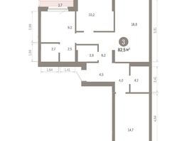 Продается 3-комнатная квартира ЖК Кварталы Драверта, дом 6, 82.51  м&sup2;, 13720000 рублей