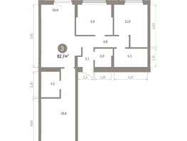 Продается 3-комнатная квартира ЖК Кварталы Драверта, дом 6, 82.67  м&sup2;, 12840000 рублей