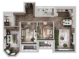 Продается 3-комнатная квартира ЖК Клубный дом на Пушкина, 107.26  м&sup2;, 20773780 рублей