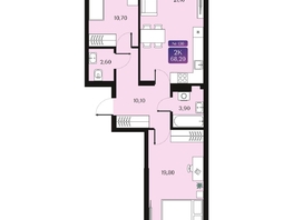 Продается 2-комнатная квартира ЖК Северное Сияние Премиум, 68.2  м&sup2;, 12200000 рублей