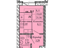 Продается Студия ЖК Семиреченская, дом 3, 21.56  м&sup2;, 3018400 рублей