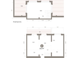 Продается 2-комнатная квартира ЖК Кварталы Драверта, дом 4, 122.7  м&sup2;, 17370000 рублей