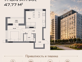 Продается 1-комнатная квартира ЖК Клубный дом на Пушкина, 47.77  м&sup2;, 11207000 рублей
