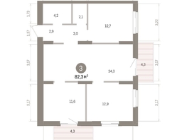 Продается 3-комнатная квартира ЖК Кварталы Драверта, дом 4, 82.3  м&sup2;, 14070000 рублей