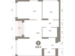 Продается 2-комнатная квартира ЖК Кварталы Драверта, дом 5, 67.77  м&sup2;, 10690000 рублей