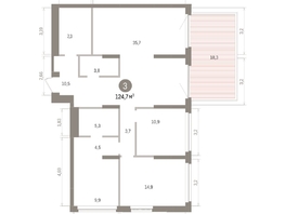 Продается 3-комнатная квартира ЖК Кварталы Драверта, дом 5, 124.73  м&sup2;, 18160000 рублей