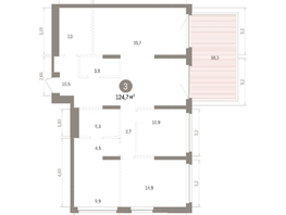 Продается 3-комнатная квартира ЖК Кварталы Драверта, дом 5, 124.73  м&sup2;, 17300000 рублей