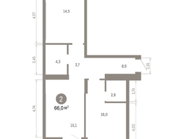 Продается 2-комнатная квартира ЖК Кварталы Драверта, дом 6, 66  м&sup2;, 11920000 рублей