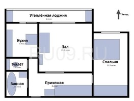 Продается 2-комнатная квартира Нахимова ул, 46.9  м², 5800000 рублей
