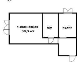 Продается 1-комнатная квартира Ижевская ул, 30.3  м², 3400000 рублей