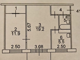 Продается 2-комнатная квартира Фрунзе пр-кт, 44.9 м², 4090000 рублей