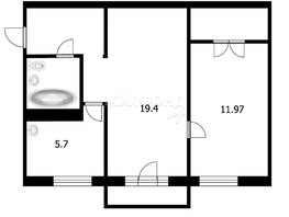 Продается 2-комнатная квартира Елизаровых ул, 45.3  м², 5000000 рублей