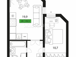 Продается 1-комнатная квартира Фрунзе пр-кт, 39.3  м², 6300000 рублей