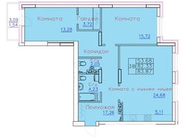 Продается 3-комнатная квартира ЖК Ленина, дом 116, блок-секция 2, 86.09 м², 8010000 рублей