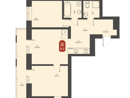 Продается 3-комнатная квартира ЖК Косарева, дом 6, 62.21  м², 13338528 рублей