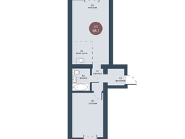 Продается 2-комнатная квартира ЖК Белозерский, корпус 1, 56.1  м², 9444997 рублей