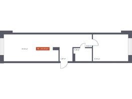 Продается 1-комнатная квартира ЖК Ломоносов, 61.92  м², 10260144 рублей