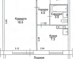 Продается 1-комнатная квартира Заречная 1-я ул, 35.7  м&sup2;, 4400000 рублей