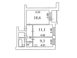 Продается 2-комнатная квартира Богдана Хмельницкого пер, 48.8  м&sup2;, 6700000 рублей