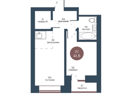 Продается 2-комнатная квартира ЖК Белозерский, корпус 3, 41.5  м&sup2;, 10867605 рублей