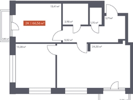 Продается 2-комнатная квартира ЖК Ломоносов, 66.56  м&sup2;, 11854336 рублей