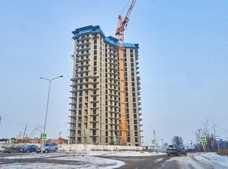 На самом высоком доме в Иркутской области возводят последний этаж 