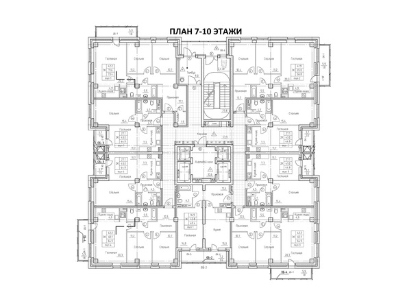 Планировка 7-10 этажей
